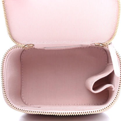 Chanel Iridescent Caviar Quilted Mini Pearl On Top Vanity Case With Chain Light Pink 5 of 5