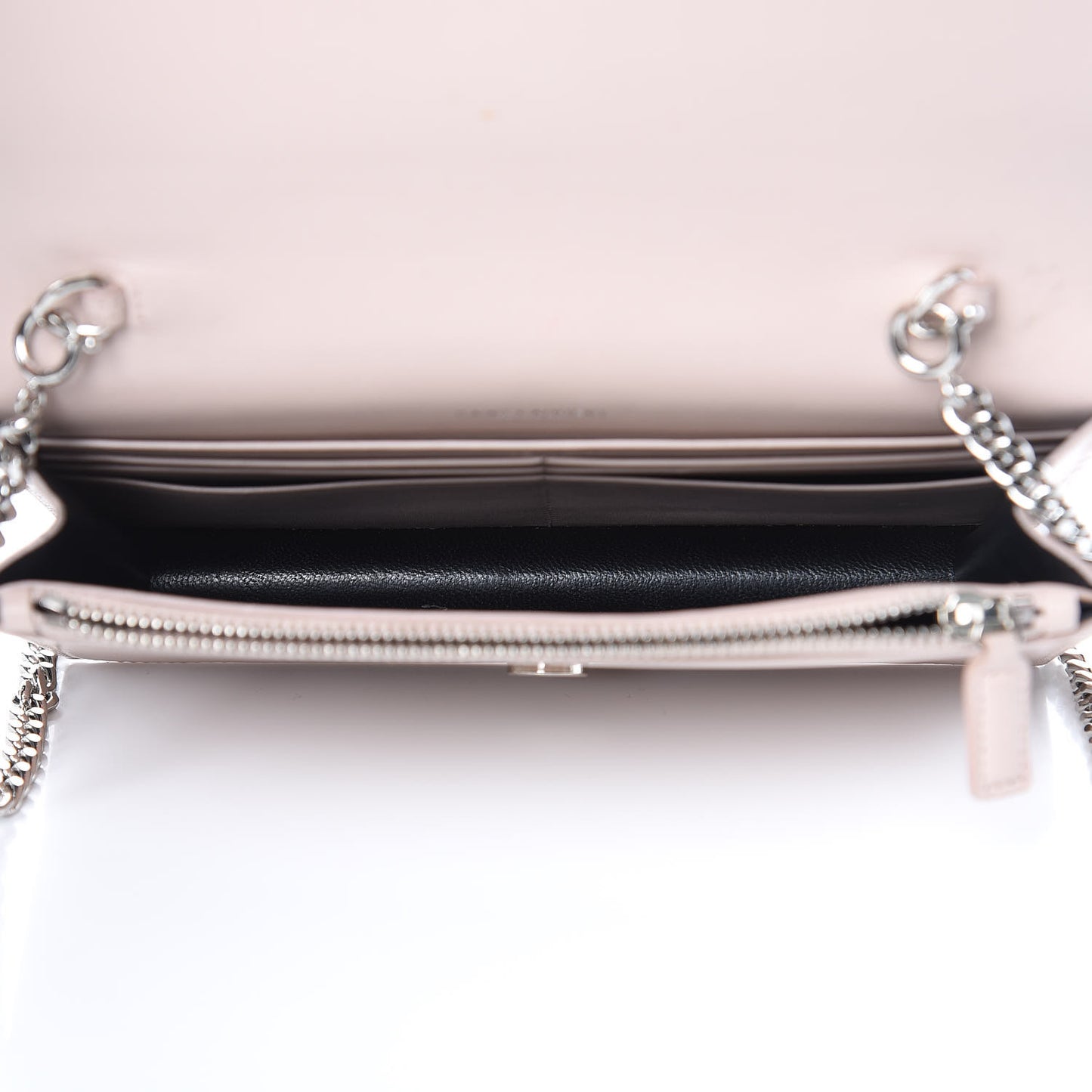 Smooth Calfskin Classic Monogram Kate Tassel Chain Wallet Marble Pink