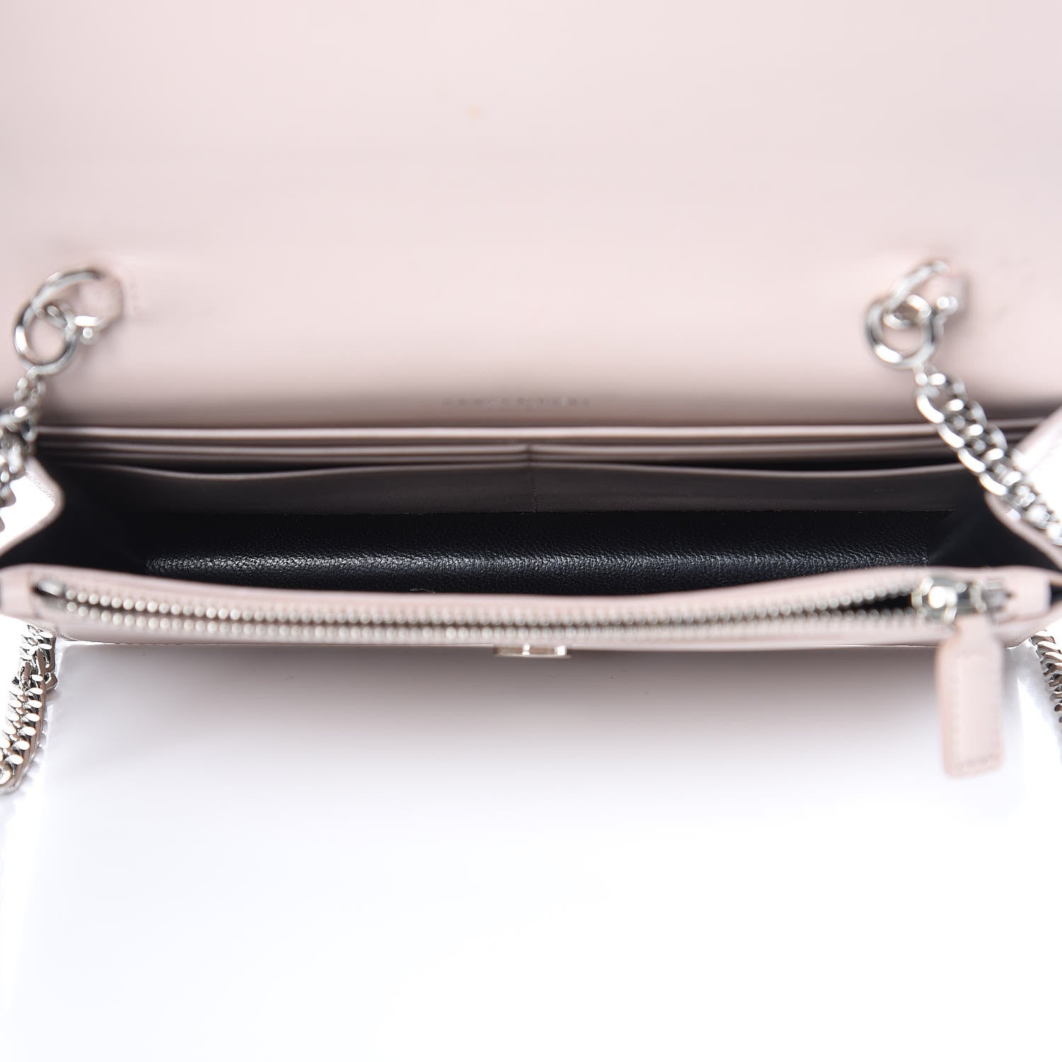 Saint Laurent Smooth Calfskin Classic Monogram Kate Tassel Chain Wallet Marble Pink 5 of 10