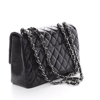 Chanel Lambskin Quilted Jumbo Single Flap Black 2 of 9