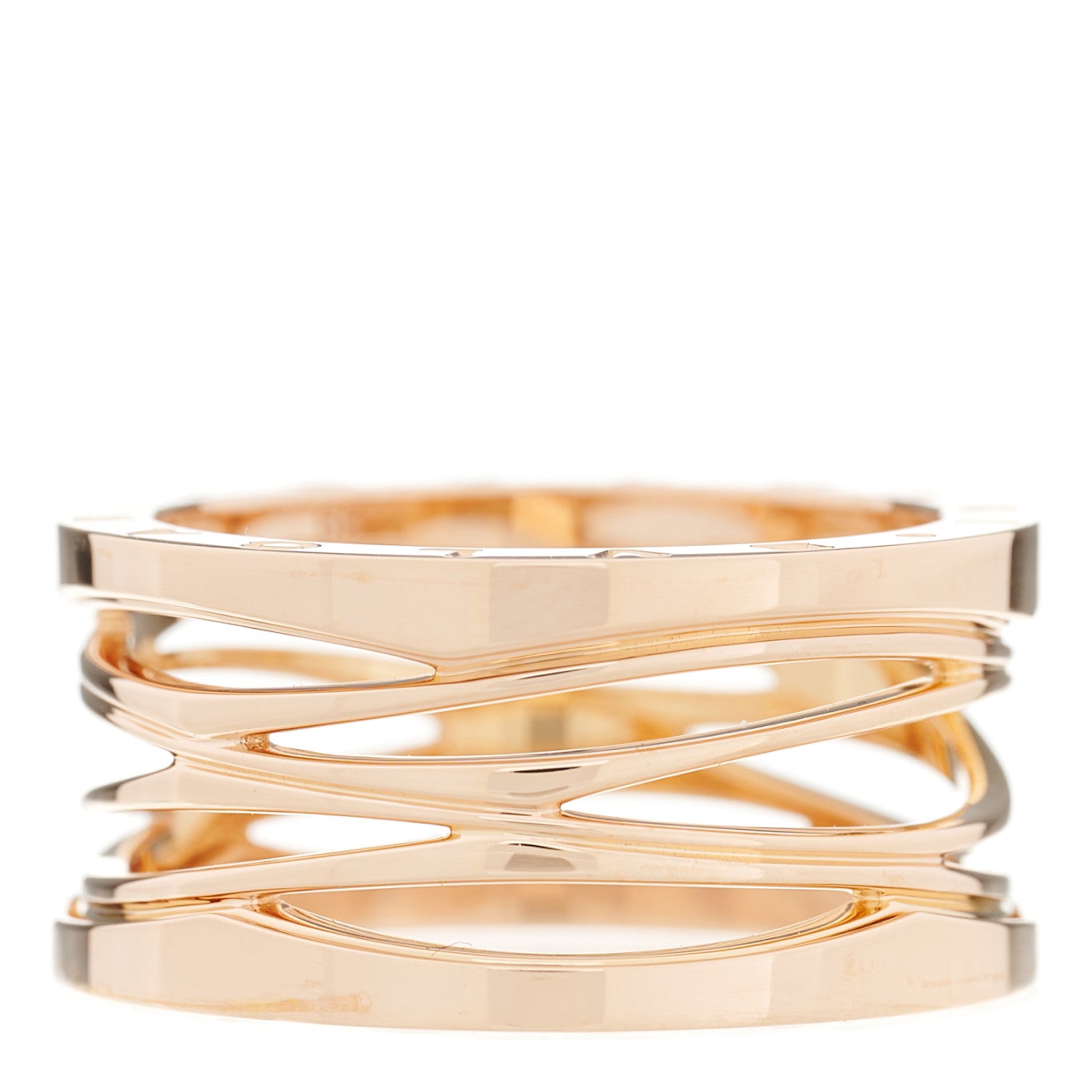 Bulgari 18K Rose Gold B.Zero1 Legend Four-Band Ring 66 11.5 1 of 8