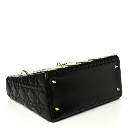 Christian Dior Lambskin Cannage Medium Lady Dior Black 3 of 6