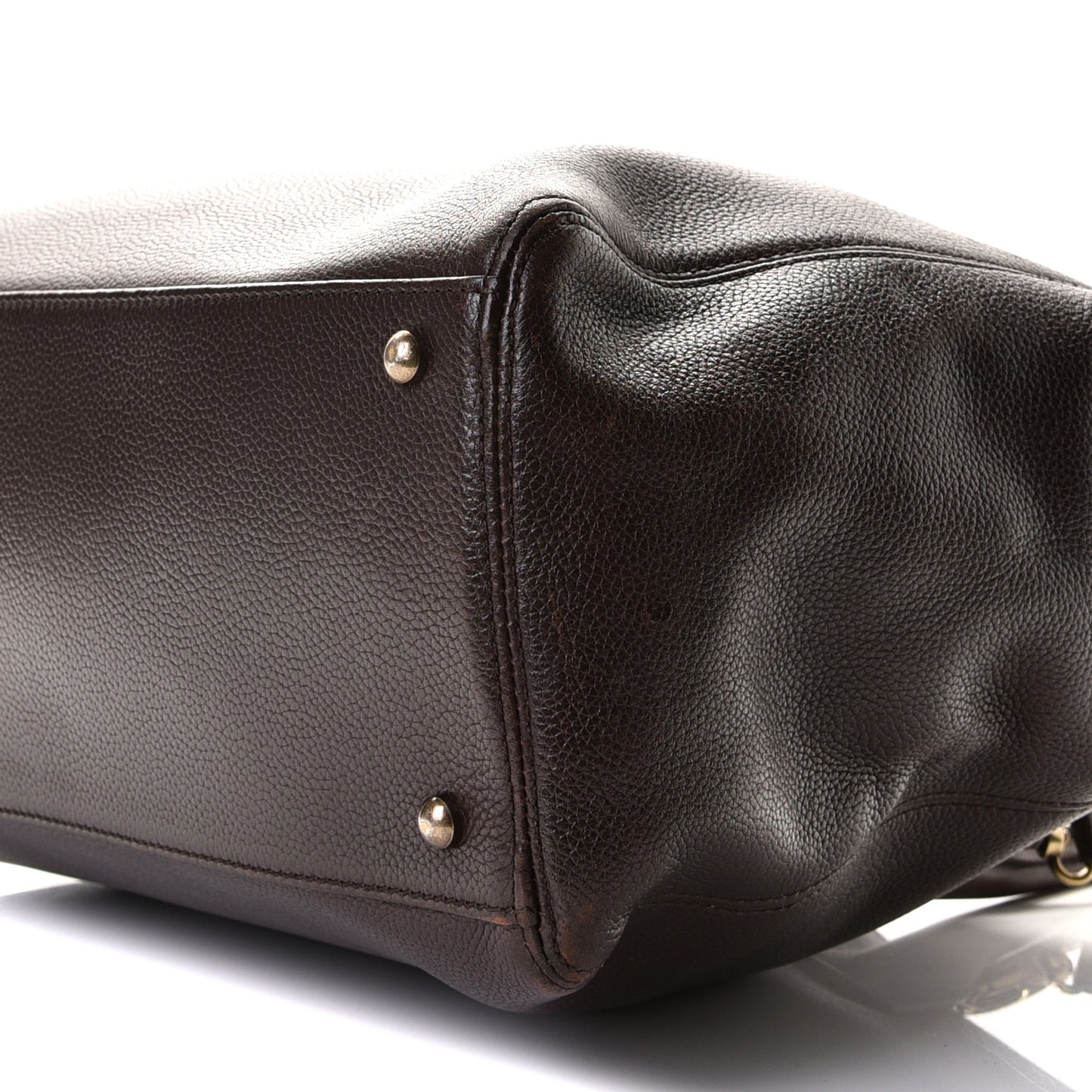 Calfskin Cerf Executive Shopper Tote Brown