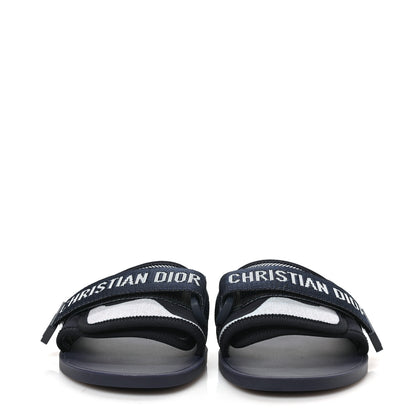 Christian Dior Technical Stretch Fabric Camouflage Dio(r)evolution Slide Sandals 36 Deep Blue 2 of 8