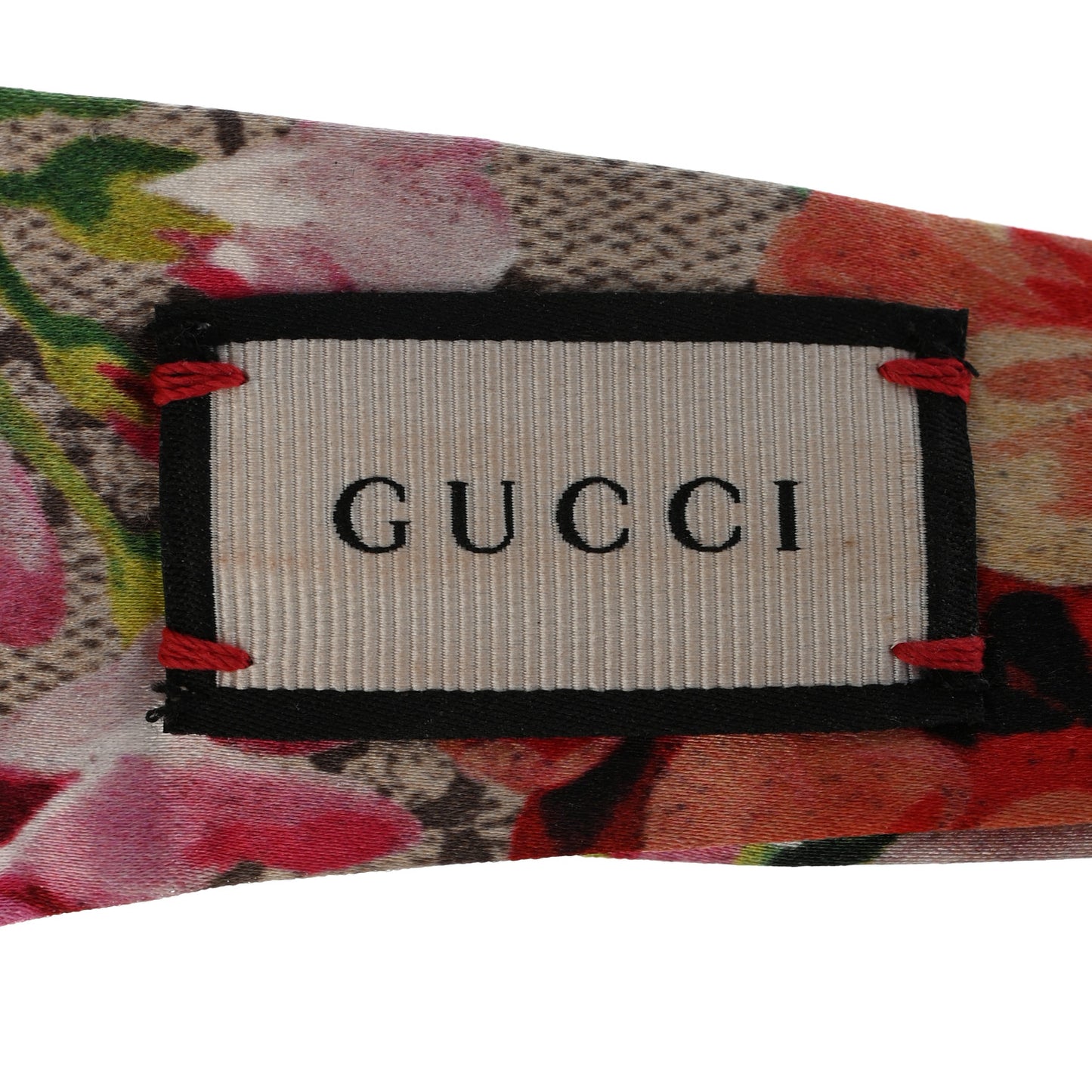 Silk Monogram Blooms Print Headband Antique Rose