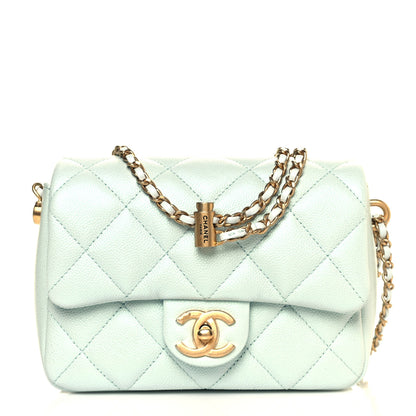 Chanel Iridescent Caviar Quilted Mini My Perfect Flap Light Green 1 of 11