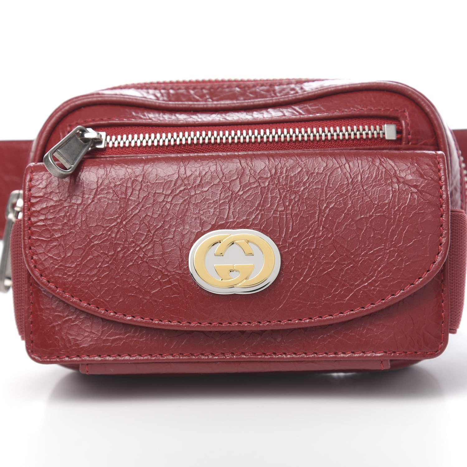 Gucci Fluffy Calfskin Mini Morpheus Belt Bag 70 28 Red 10 of 10