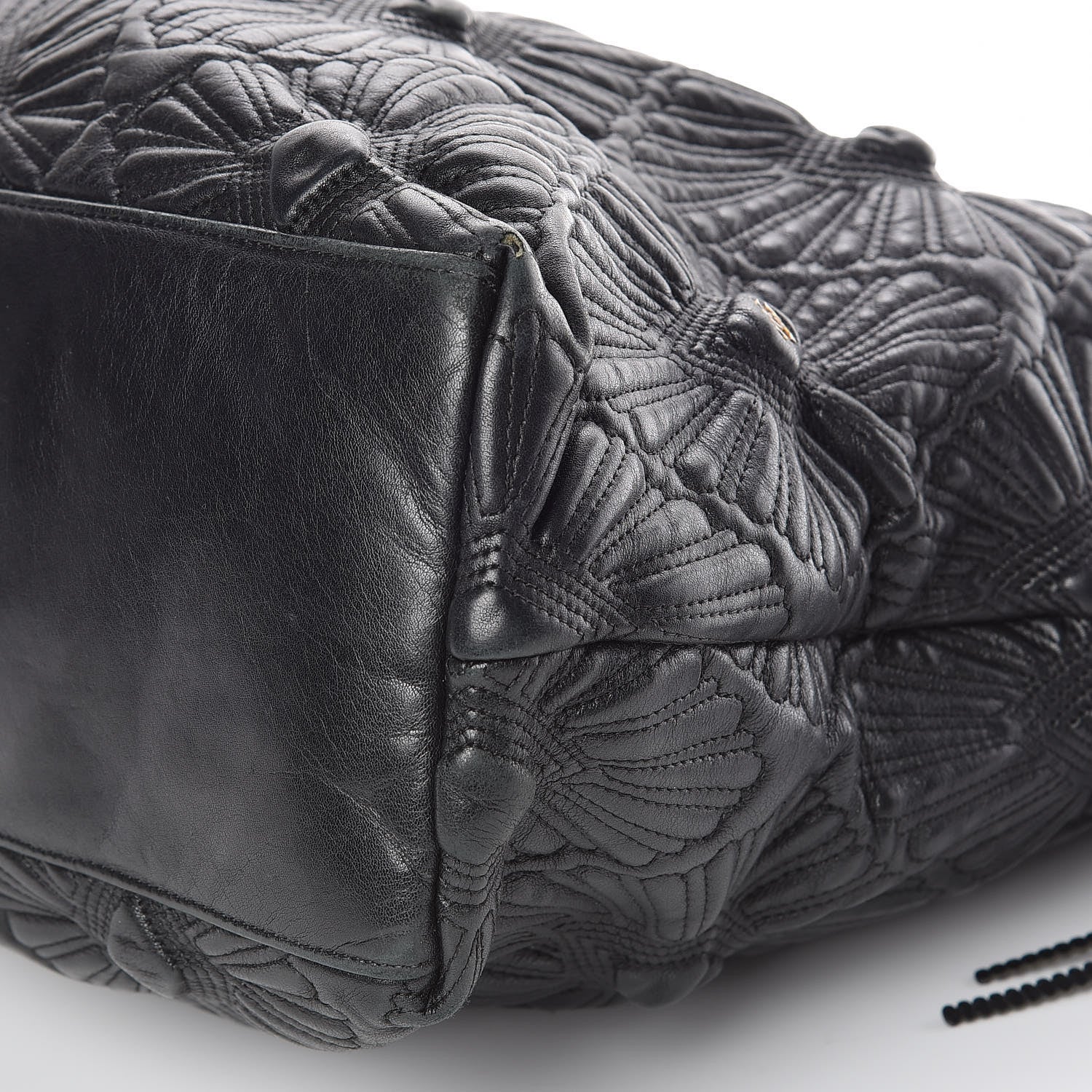 Chanel Calfskin Embroidered Ca D'Oro Tote Black 10 of 14