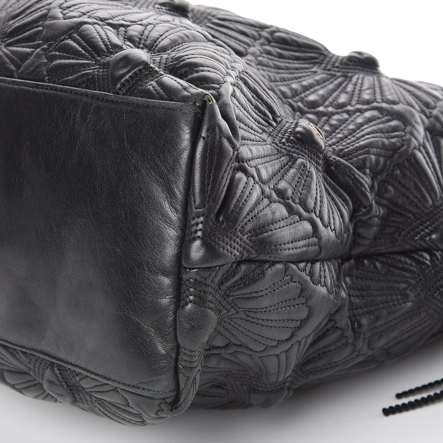 Calfskin Embroidered Ca D'Oro Tote Black