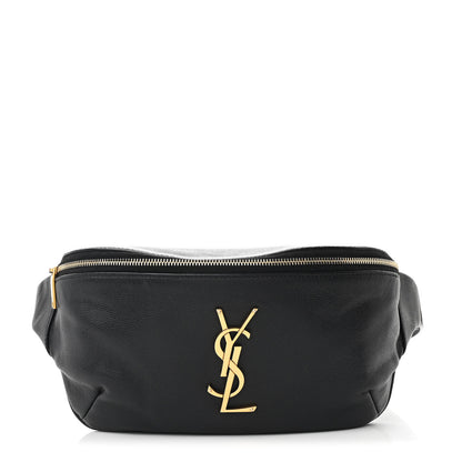 Saint Laurent Grain De Poudre Monogram Belt Bag Black 1 of 10