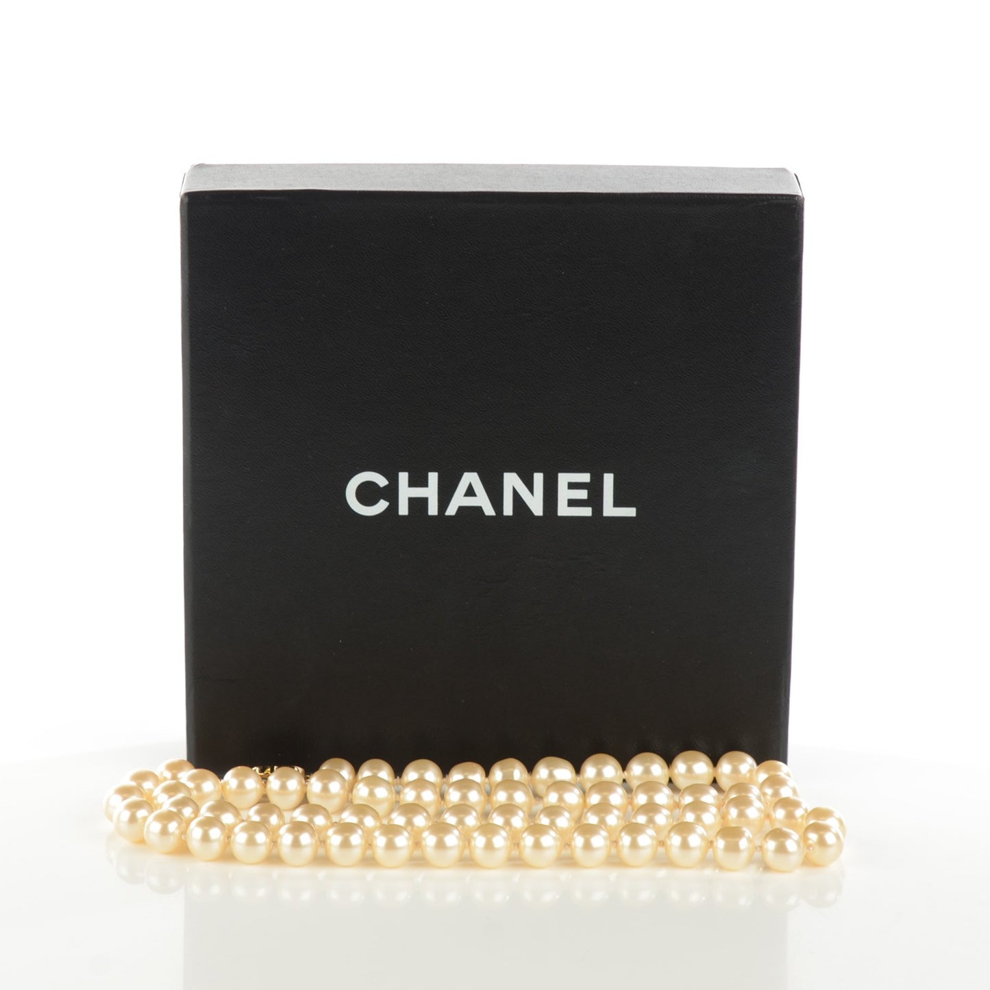 Pearl CC Long Necklace Gold
