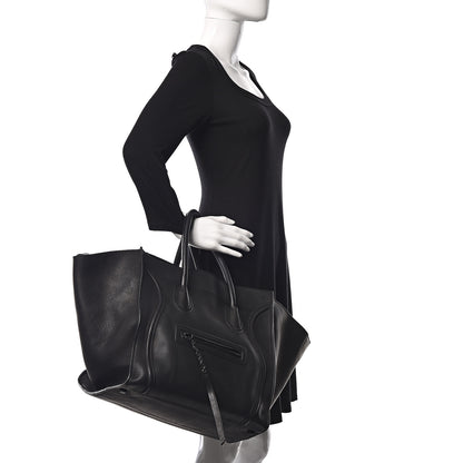 Celine Supple Calfskin Large Phantom Luggage Black 2 of 14