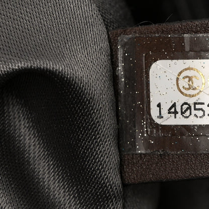 Chanel Tweed Lambskin Drawstring Tweedy Tote Brown 7 of 10