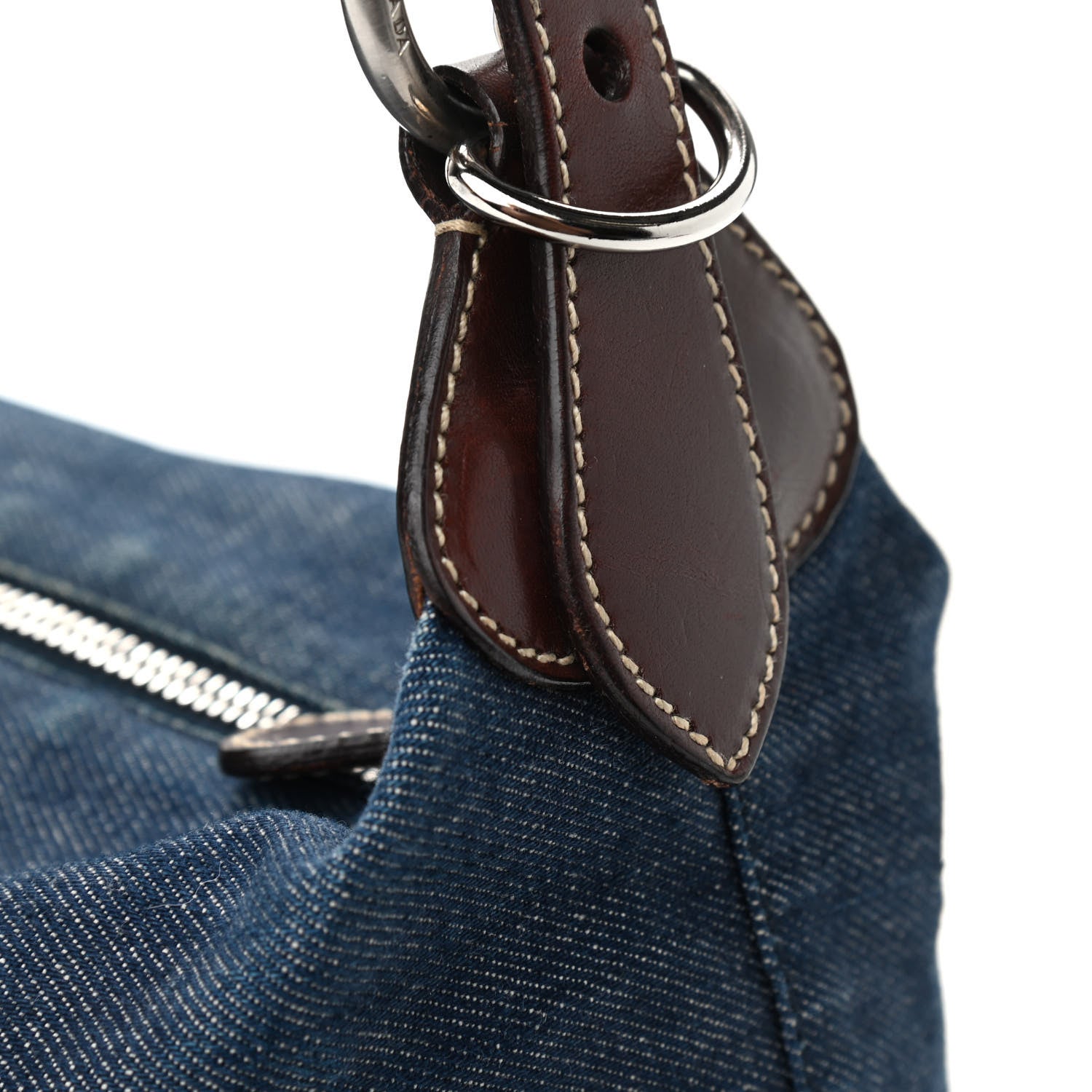 Prada Denim Shoulder Bag Bleu 12 of 14