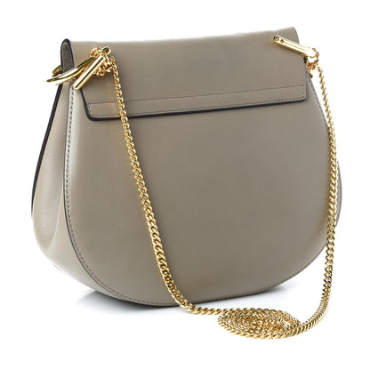 Chloe Suede Smooth Calfskin Drew Shoulder Bag Motty Grey 3 of 11