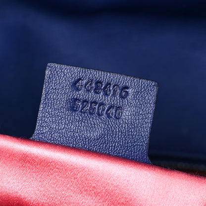 Gucci Velvet Matelasse Medium GG Marmont Shoulder Bag Cobalt Blue 14 of 26