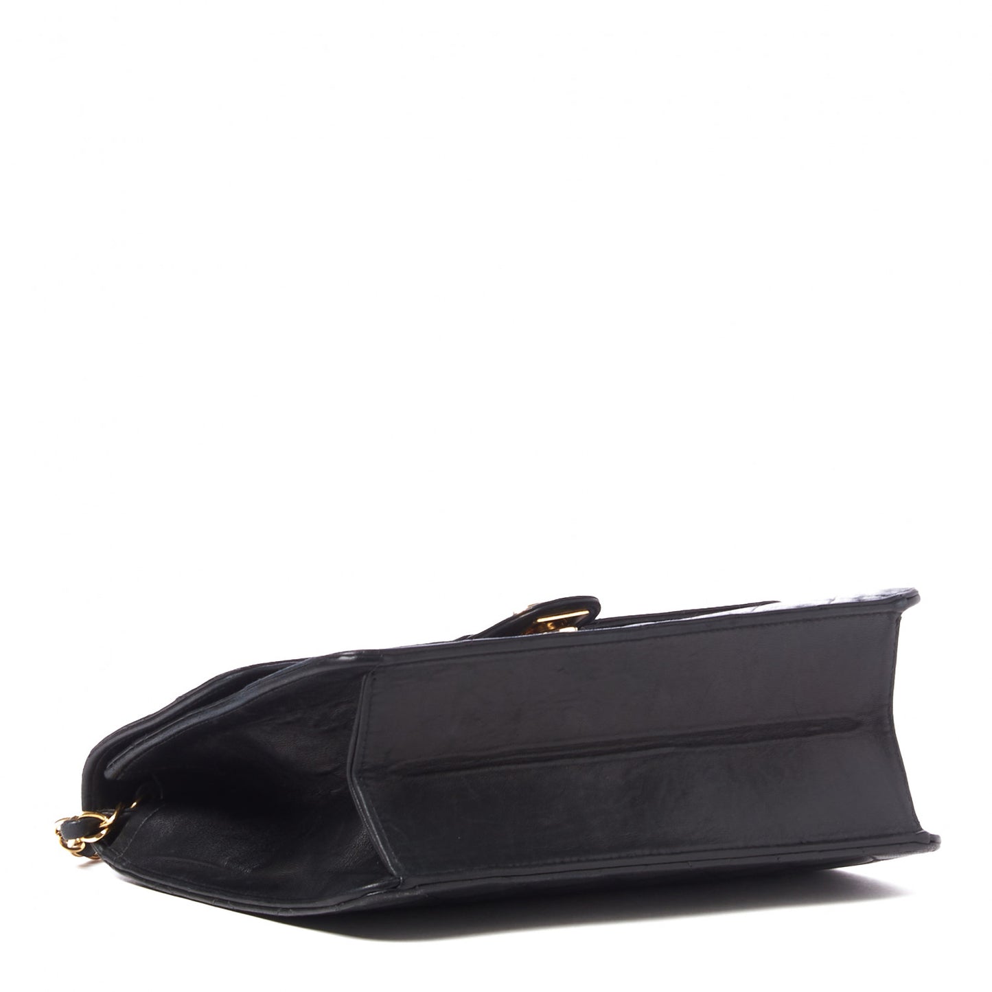 Lambskin Quilted Small Single Flap Black