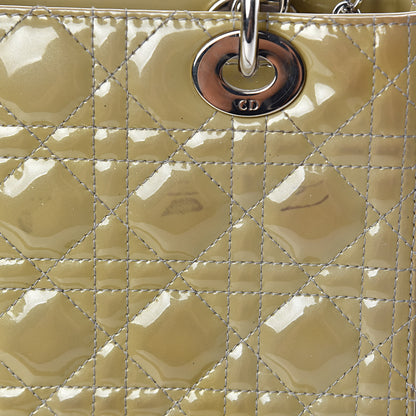 Christian Dior Patent Cannage Medium Lady Dior Grey 12 of 14