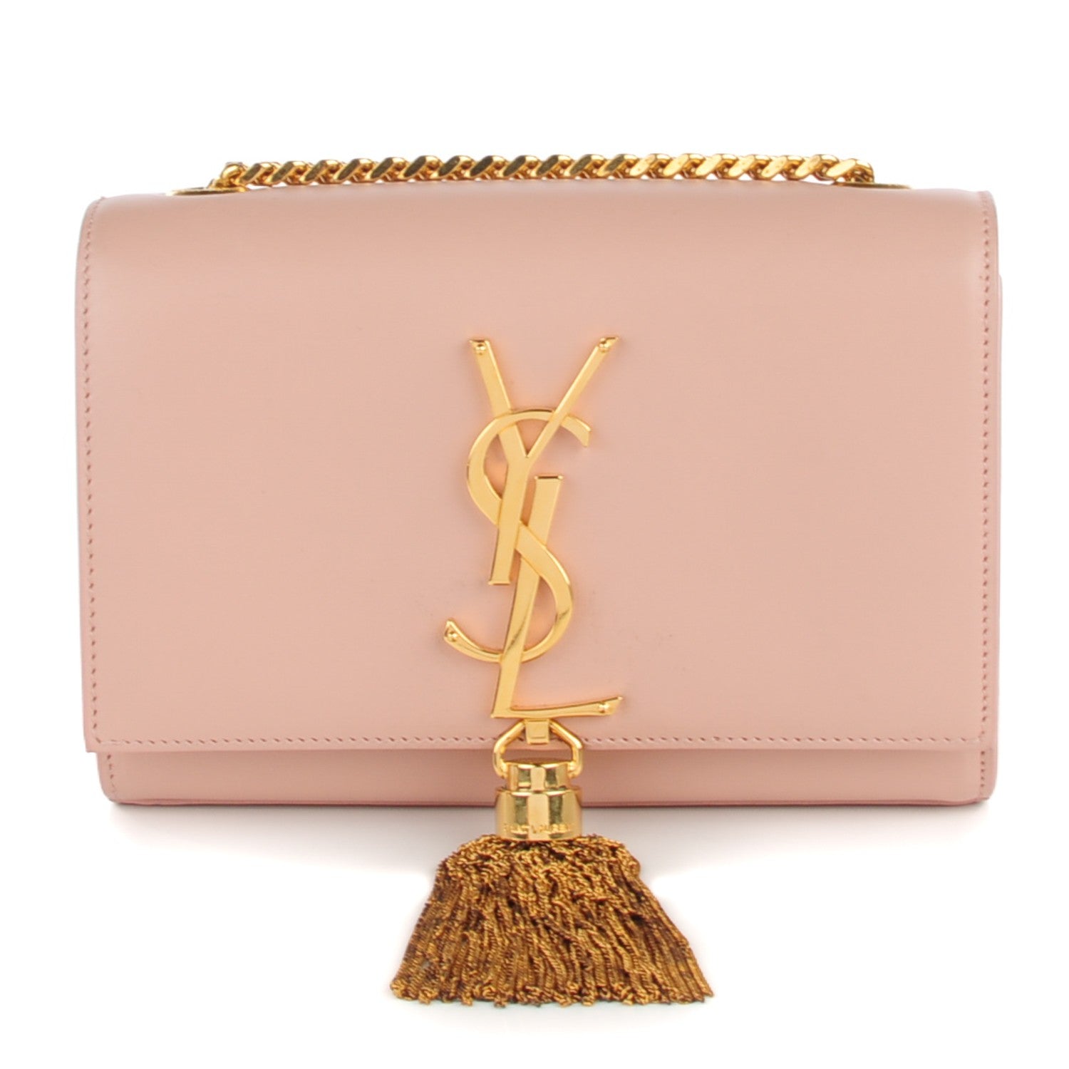 Saint Laurent Calfskin Small Classic Monogram Kate Tassel Satchel Pale Blush 1 of 11