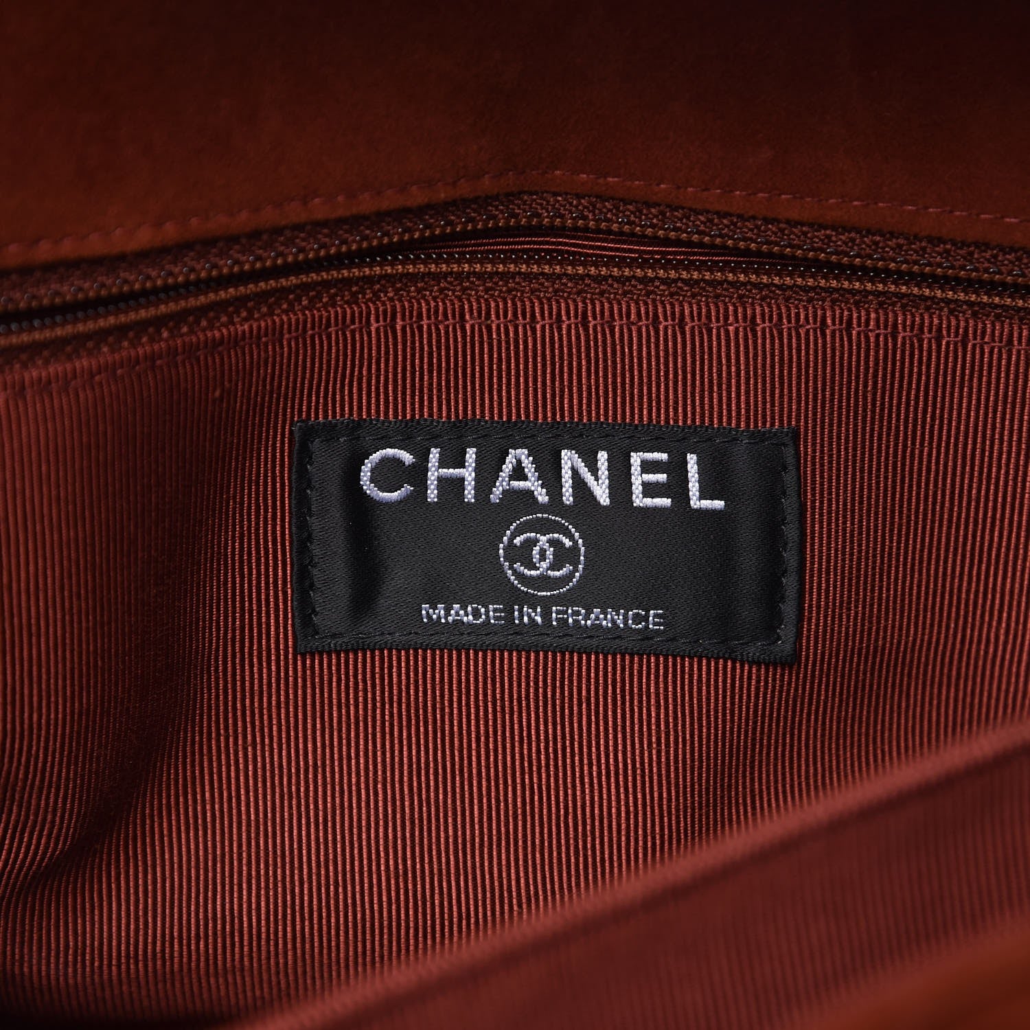 Chanel Suede Chocolate Bar Mademoiselle Flap Dark Orange 6 of 7