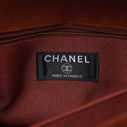 Chanel Suede Chocolate Bar Mademoiselle Flap Dark Orange 6 of 7