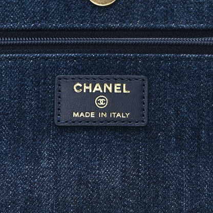 Chanel Denim Quilted Chanel 19 Wallet On Chain WOC Blue 5 of 8