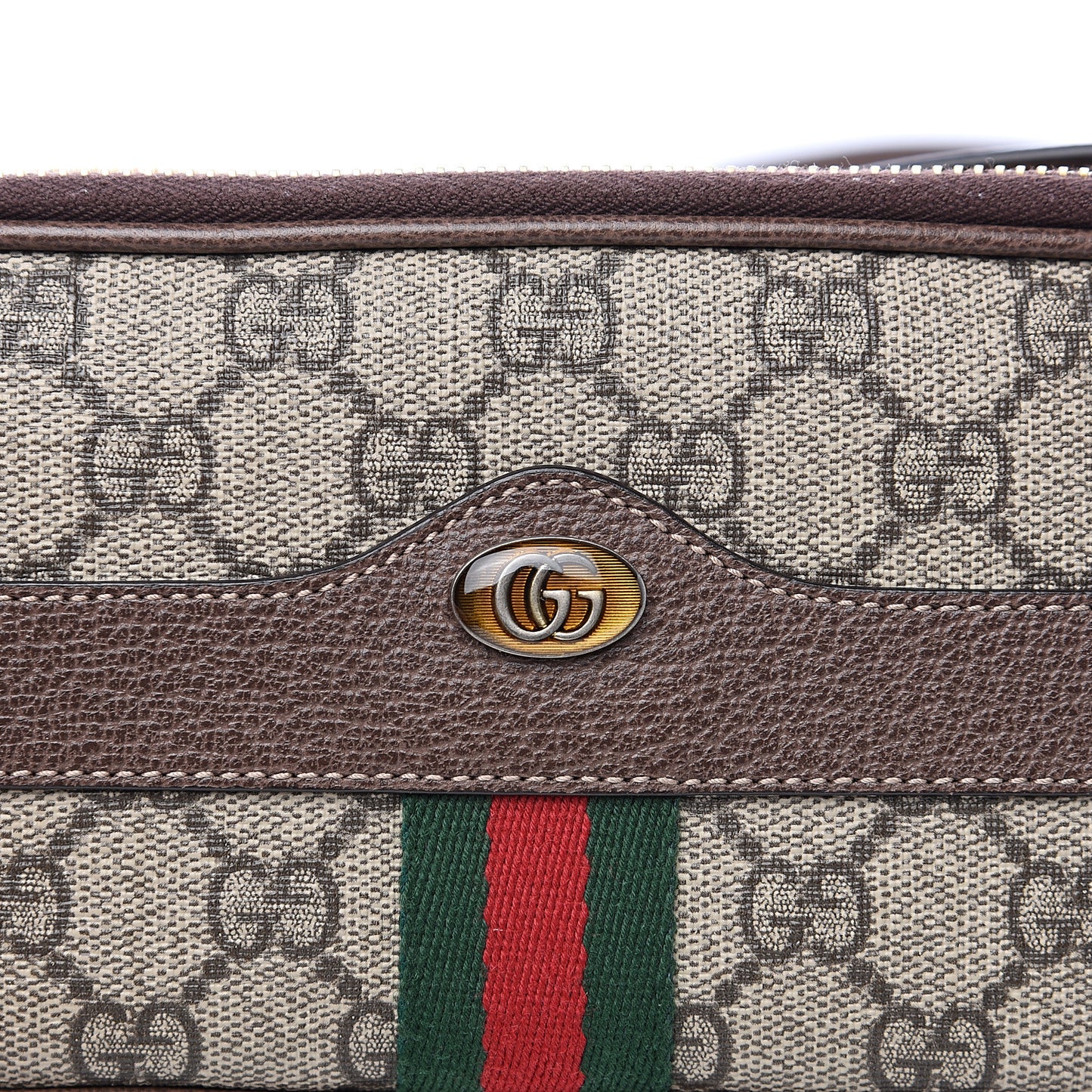 GG Supreme Monogram Web Mini Ophidia GG Bag Brown