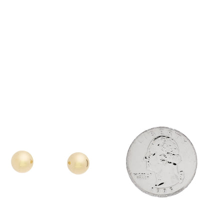 Tiffany 18K Yellow Gold 8mm Hardwear Ball Earrings 2 of 4
