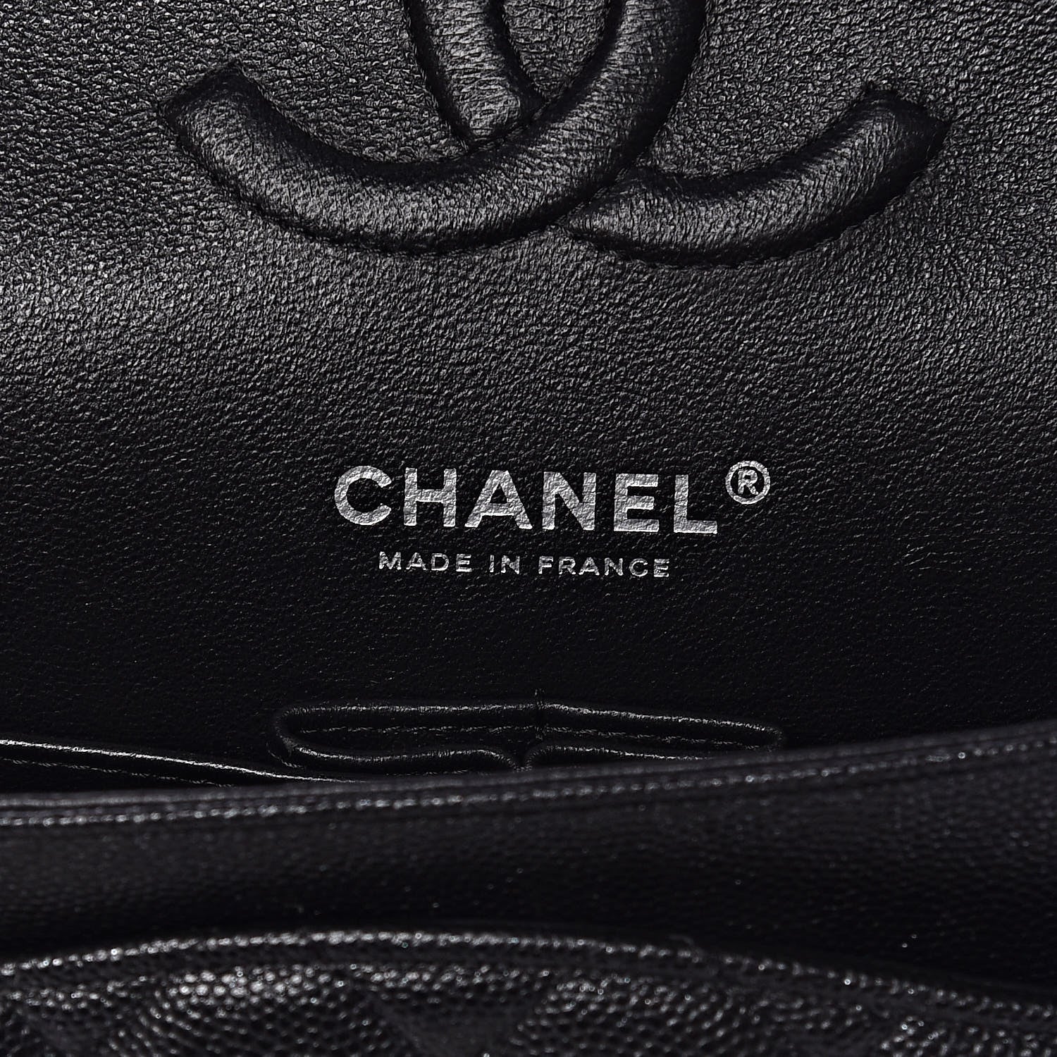 Chanel Iridescent Caviar Quilted Medium Double Flap Black 6 of 11