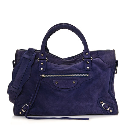 Balenciaga Baby Daim Suede Classic Hardware City Bleu Nuit 1 of 16
