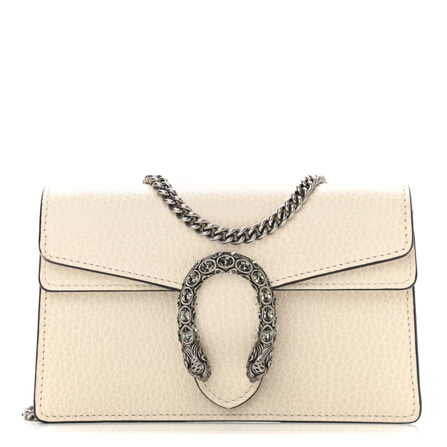 Dollar Calfskin Crystal Super Mini Dionysus Shoulder Bag Mystic White Black Diamond