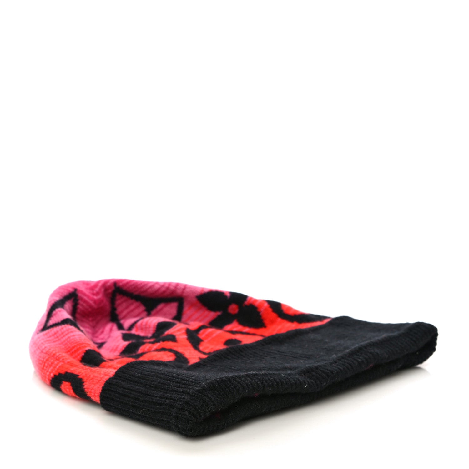 Louis Vuitton Wool Cashmere Monogram Sunset Snood Hat Black 3 of 10