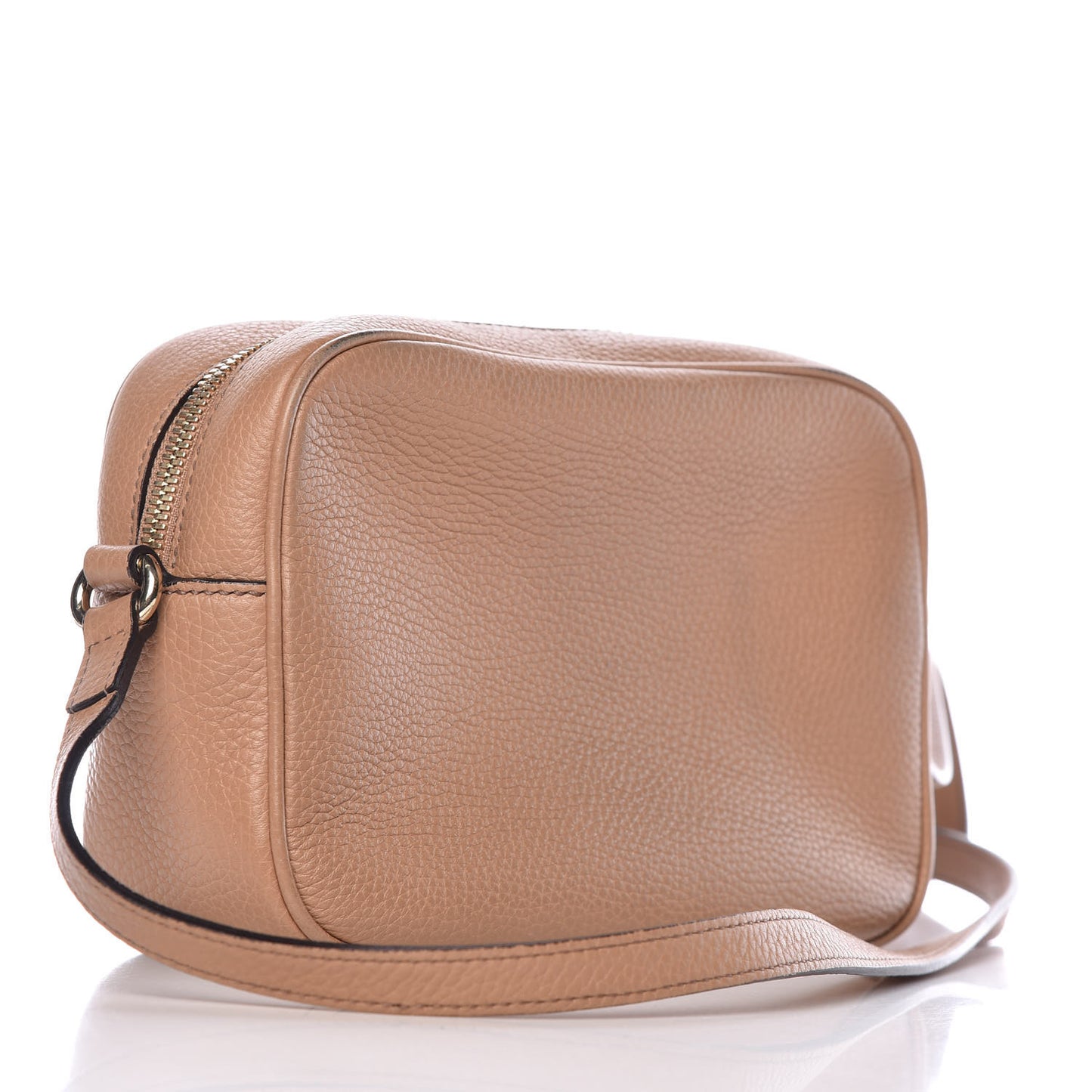 Pebbled Calfskin Small Soho Disco Bag Camelia