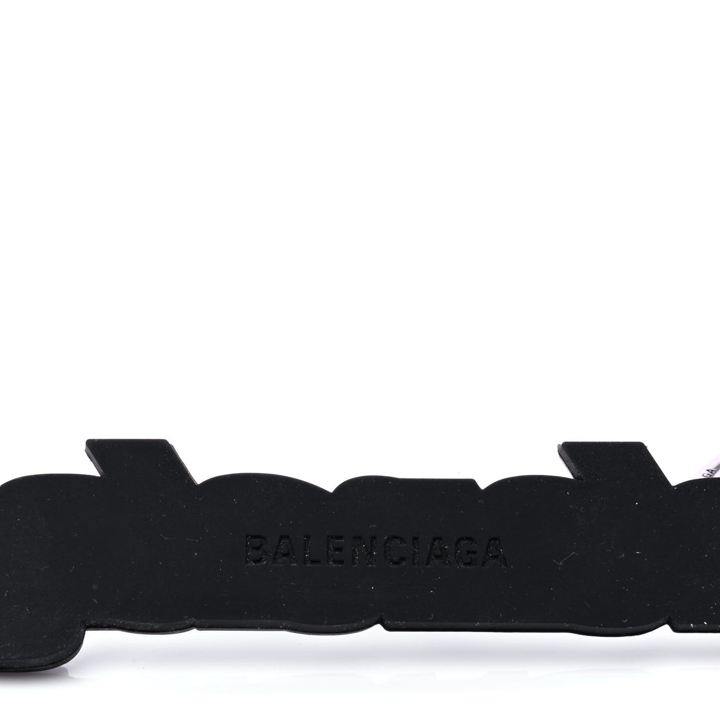 Rubber Logo Keyring White Black