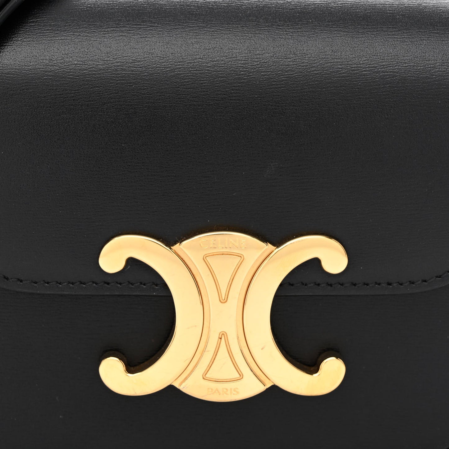 Shiny Calfskin Mini Triomphe Black