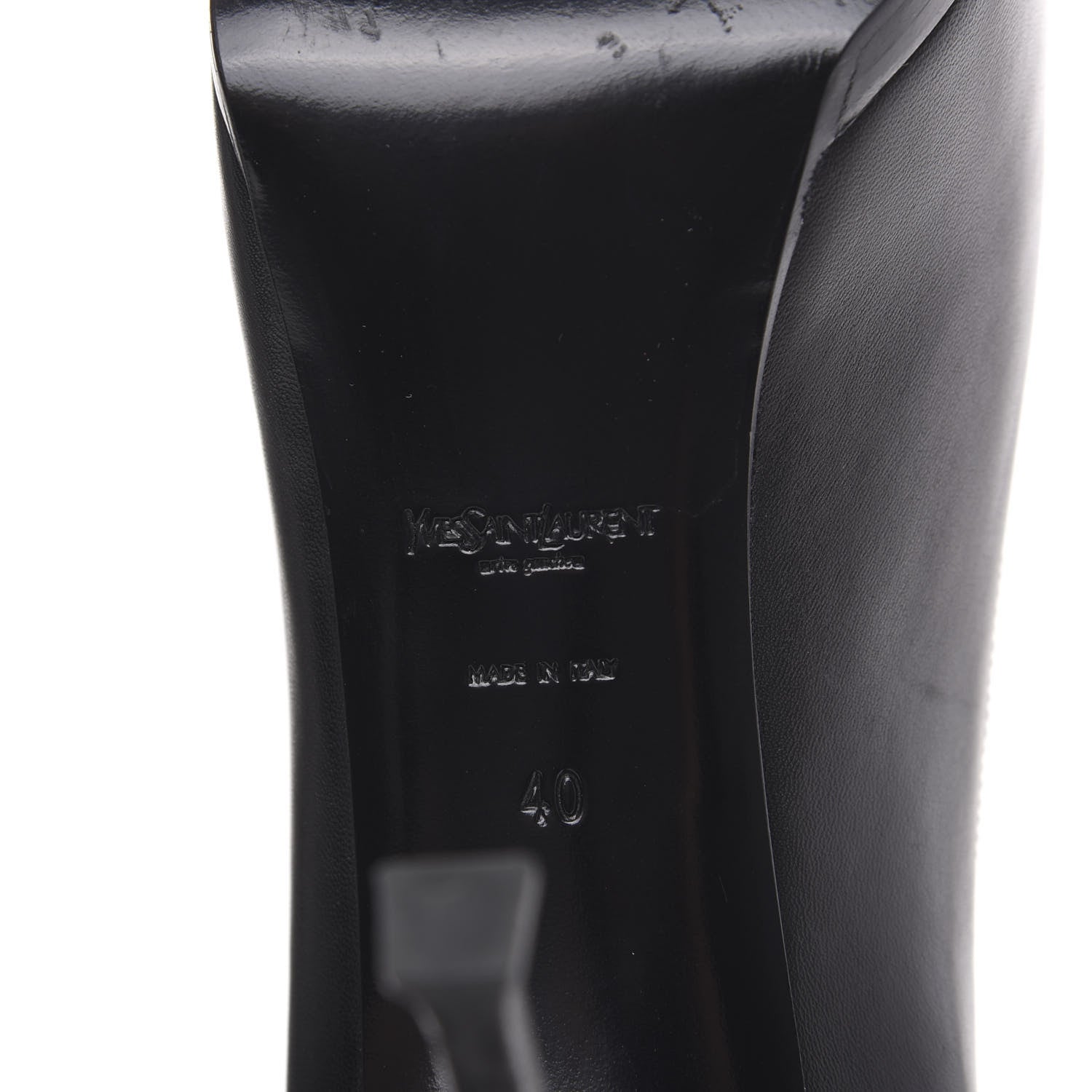 Saint Laurent Calfskin Tribtoo 80 Platform Pumps 40 Black 6 of 10