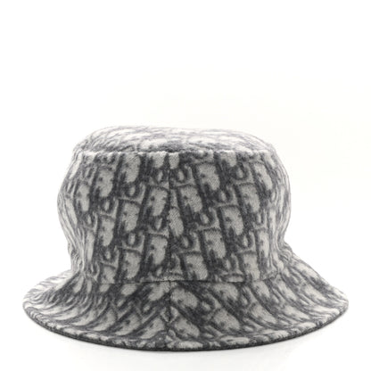 Christian Dior Wool Oblique Jacquard Bucket Hat Grey 13 of 17
