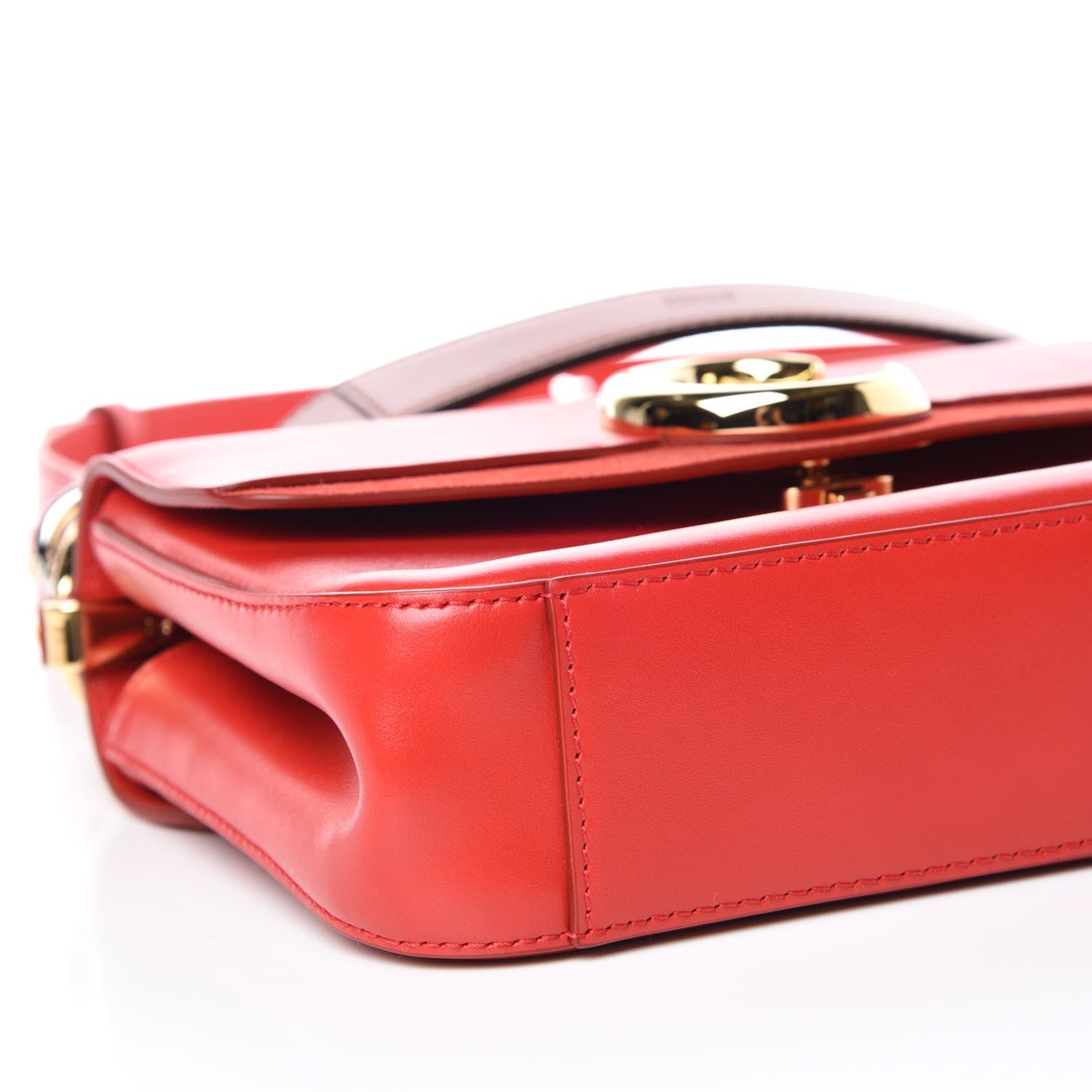 Chloe Calfskin Small C Double Carry Plaid Red 5 of 9