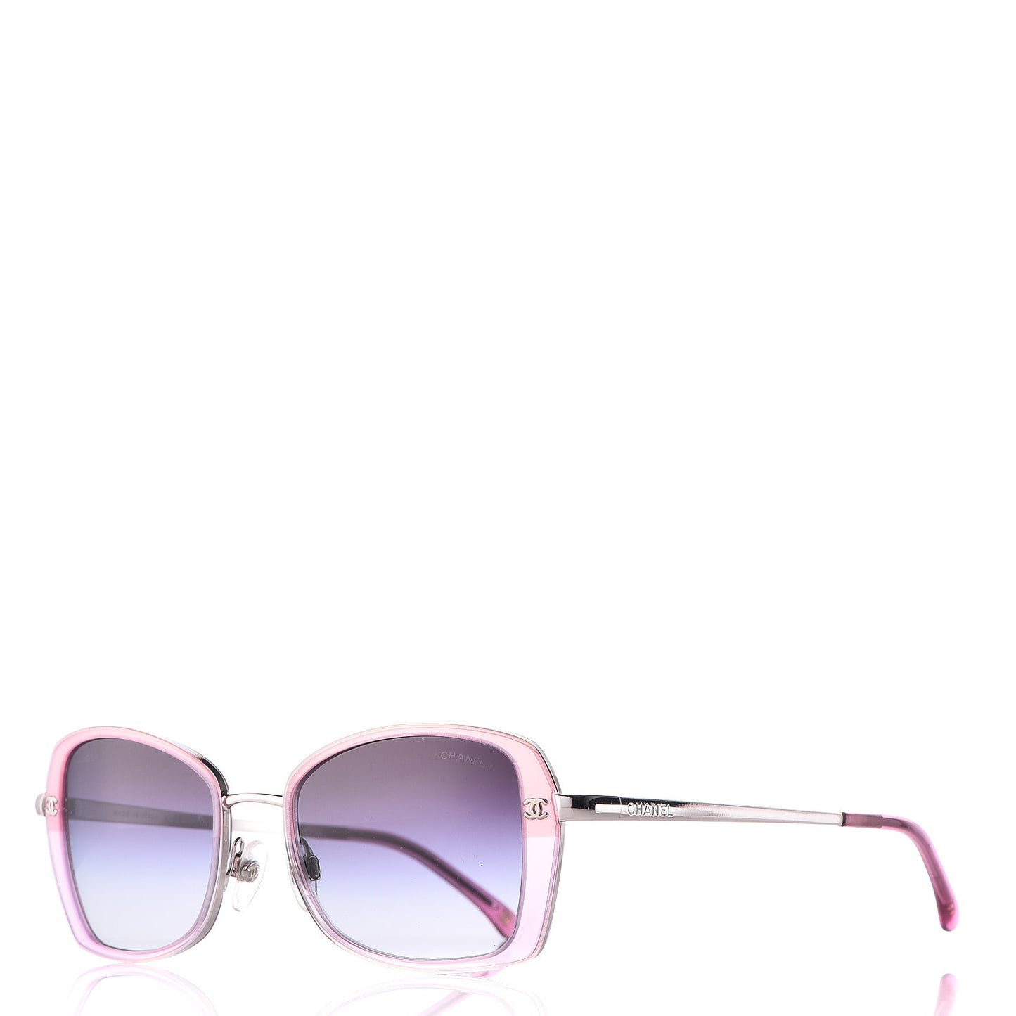 Metal CC Sunglasses 4184 Pink