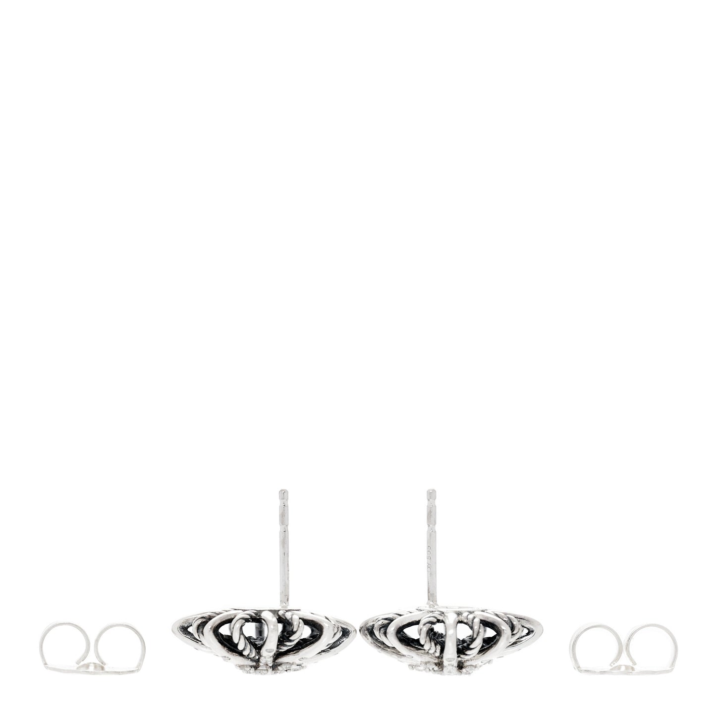 Sterling Silver Diamond 16mm Starburst Earrings