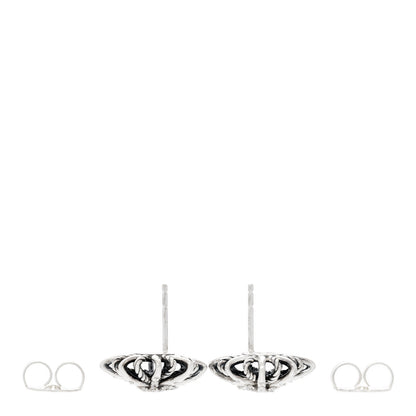 David Yurman Sterling Silver Diamond 16mm Starburst Earrings 3 of 5