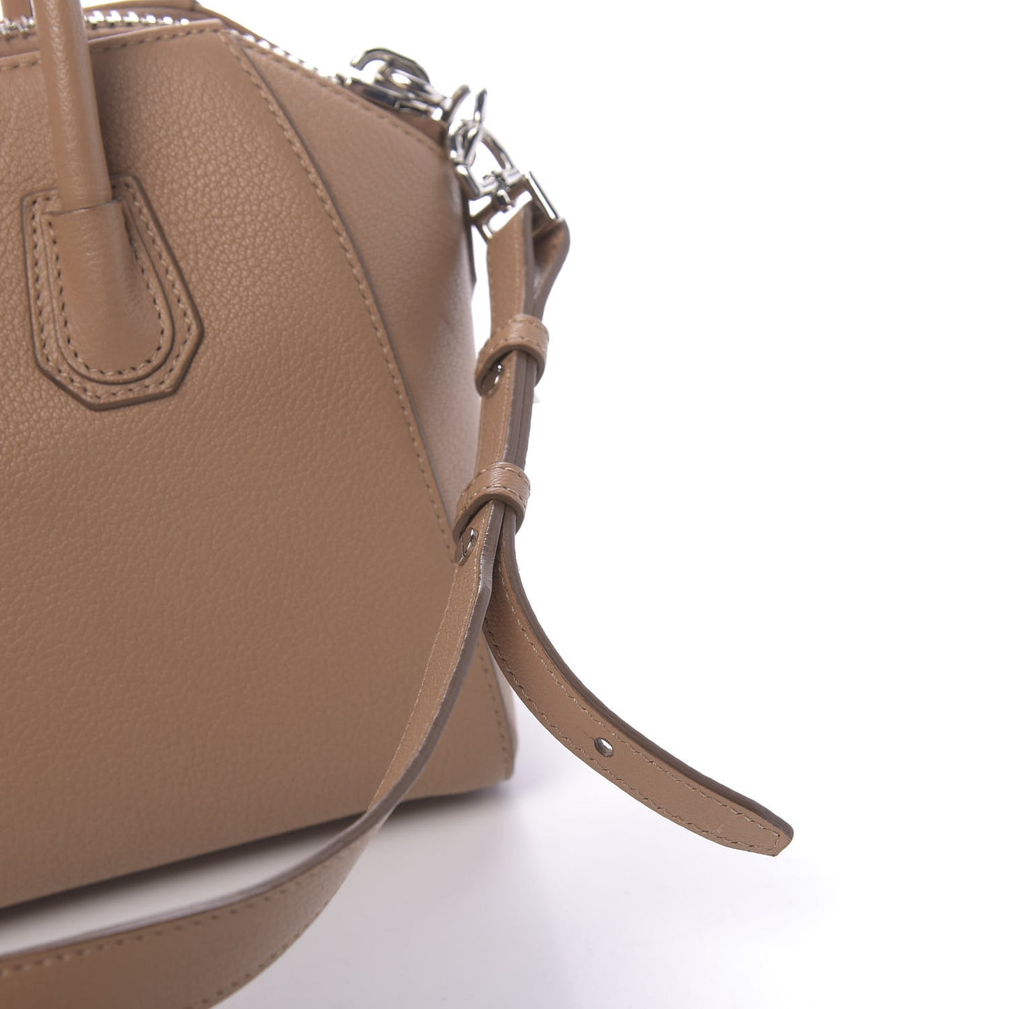 Sugar Goatskin Mini Antigona Light Beige