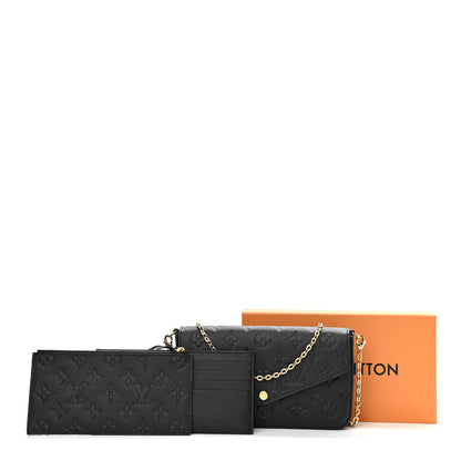 Louis Vuitton Empreinte Pochette Felicie Chain Wallet Black 14 of 14