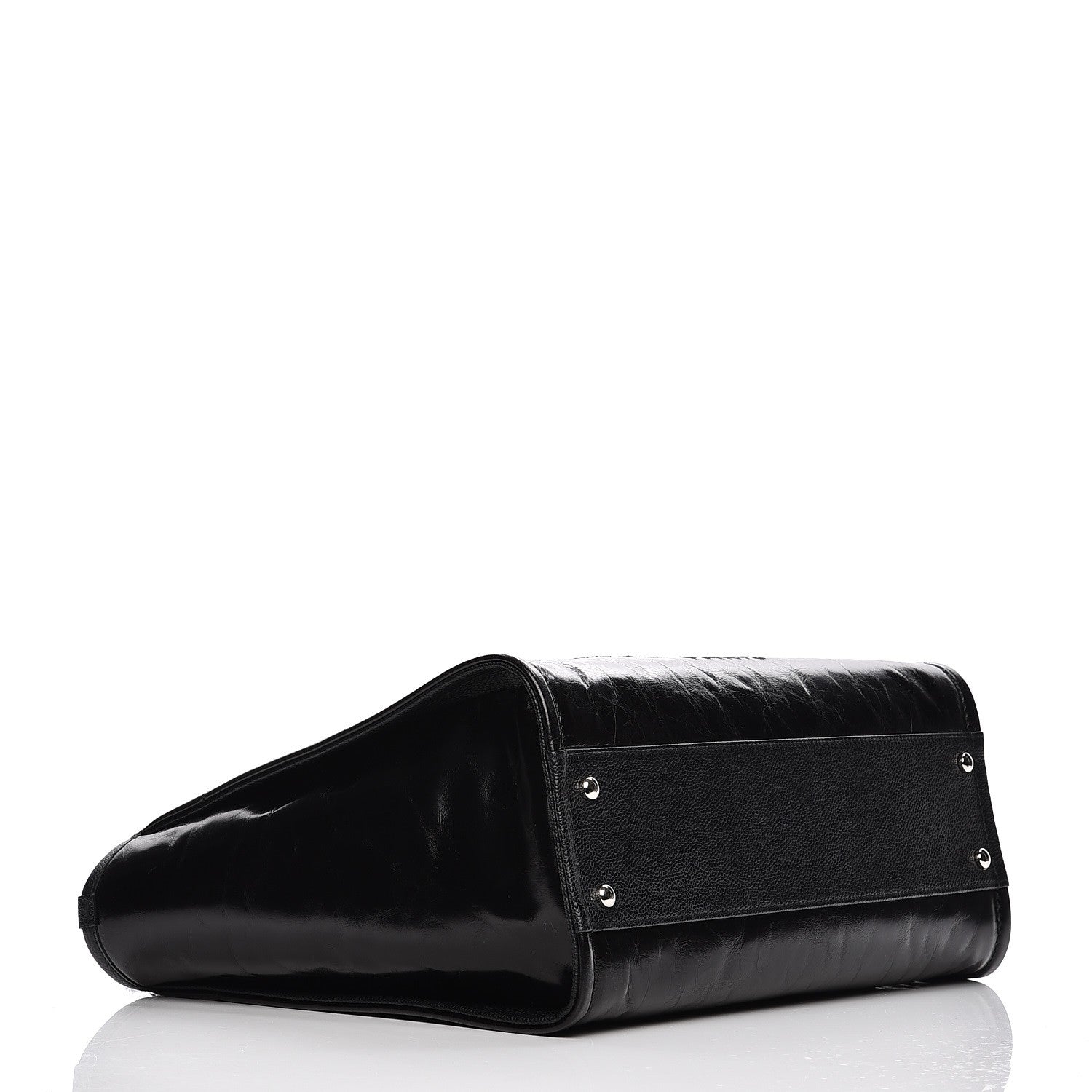 Chanel Glazed Calfskin Small Deauville Tote Black 4 of 7