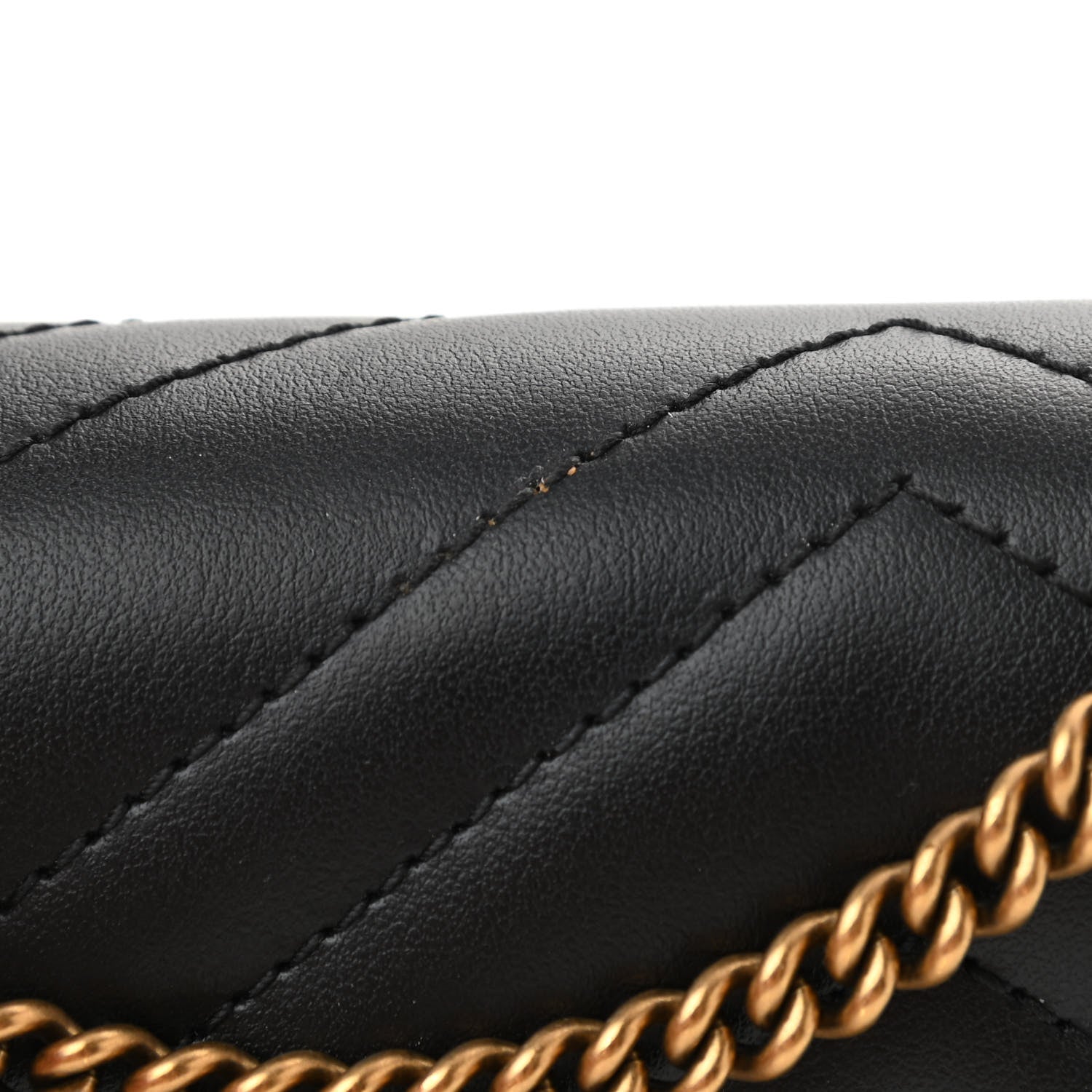 Gucci Calfskin Matelasse Super Mini GG Marmont Shoulder Bag Black 11 of 11