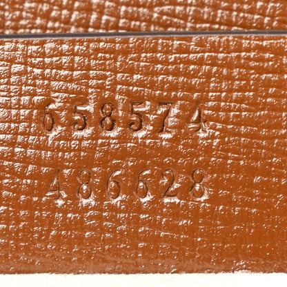 Gucci GG Supreme Monogram Azalea Calfskin Web Mini Horsebit 1955 Shoulder Bag Beige Ebony Brown Sugar 7 of 11