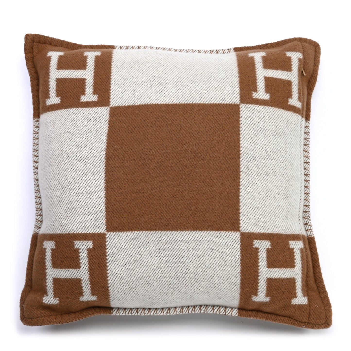 Wool Cashmere Avalon Pillow PM Ecru Camel