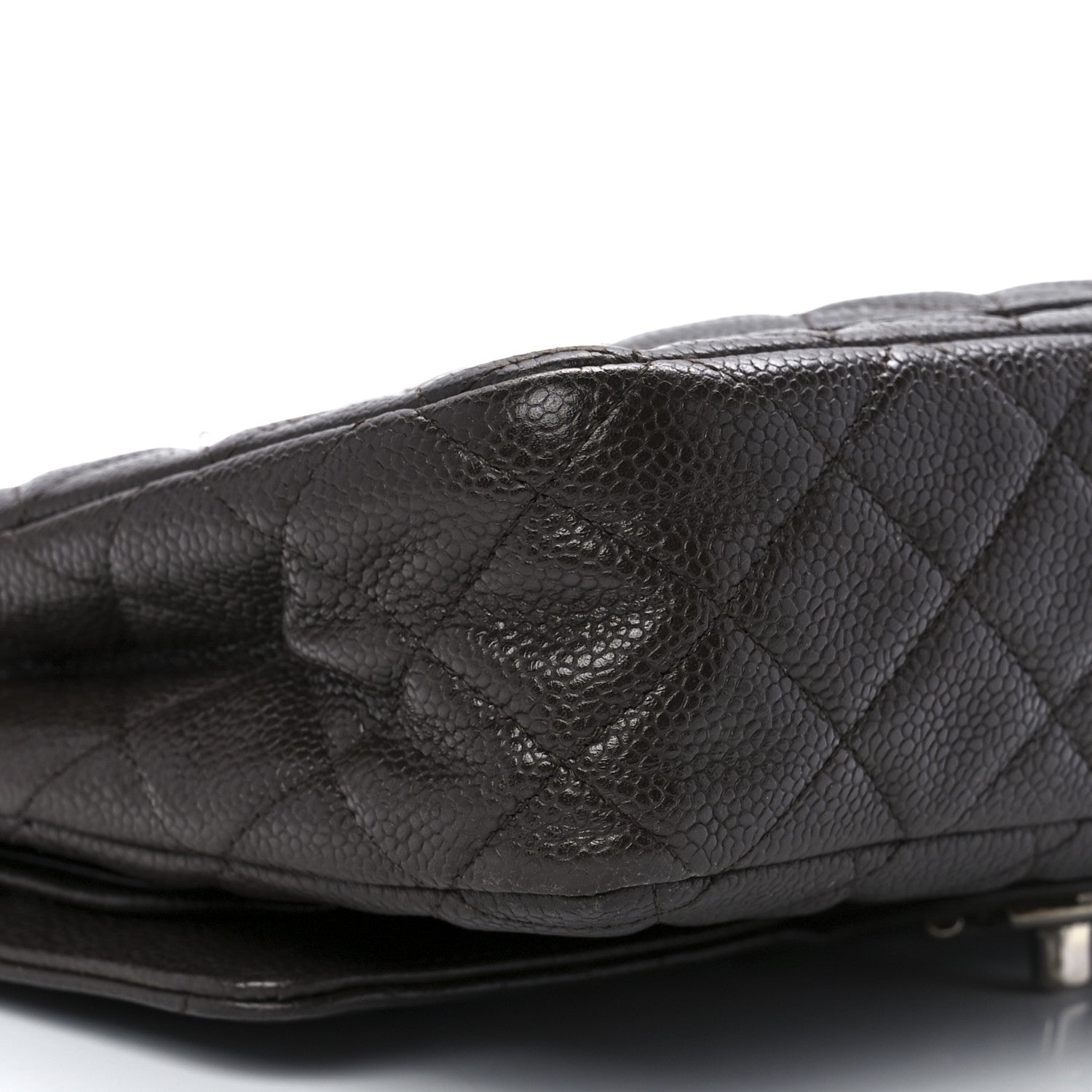 Chanel Caviar Quilted Medium Double Flap Dark Brown 11 of 13