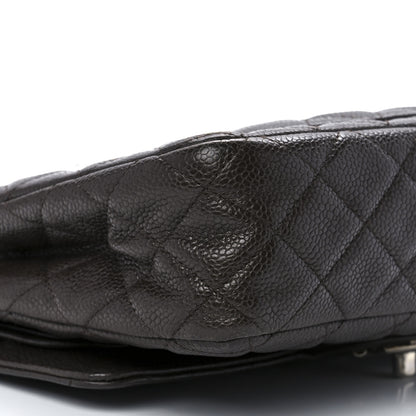 Chanel Caviar Quilted Medium Double Flap Dark Brown 11 of 13