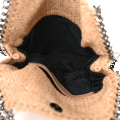 Stella McCartney Woven Raffia Mini Falabella Fold Over Natural 5 of 9